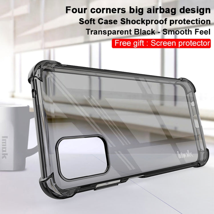 For HTC Desire 21 Pro 5G IMAK All Coverage Shockproof Airbag TPU Case(Transparent Black)