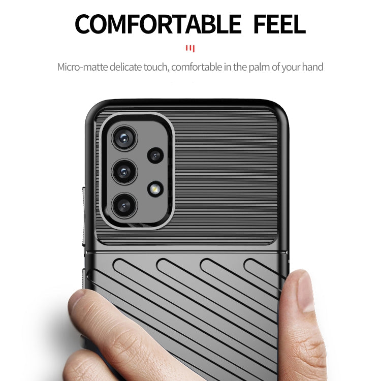For Samsung Galaxy A32 4G Thunderbolt Shockproof TPU Protective Soft Case(Black)