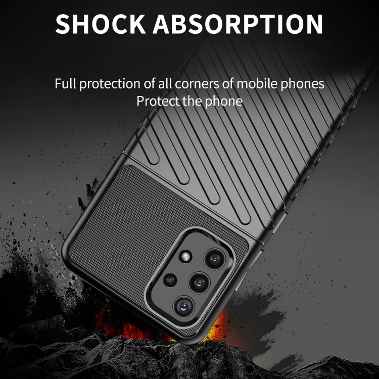 For Samsung Galaxy A32 4G Thunderbolt Shockproof TPU Protective Soft Case(Black)