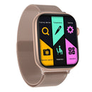 DW35PRO 1.75 inch Color Screen IPX7 Waterproof Smart Watch, Support Bluetooth Answer & Reject / Sleep Monitoring / Heart Rate Monitoring, Style: Steel Strap(Rose Gold)