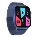 DW35PRO 1.75 inch Color Screen IPX7 Waterproof Smart Watch, Support Bluetooth Answer & Reject / Sleep Monitoring / Heart Rate Monitoring, Style: Steel Strap(Blue)