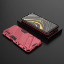 For Xiaomi Poco M3 Punk Armor 2 in 1 PC + TPU Shockproof Case with Invisible Holder(Light Red)