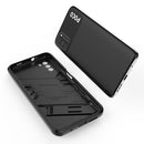 For Xiaomi Poco M3 Punk Armor 2 in 1 PC + TPU Shockproof Case with Invisible Holder(Light Red)