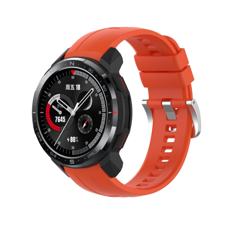 For Huawei Honor Watch GS Pro Silicone Watch Band, Size: One Size(Orange)