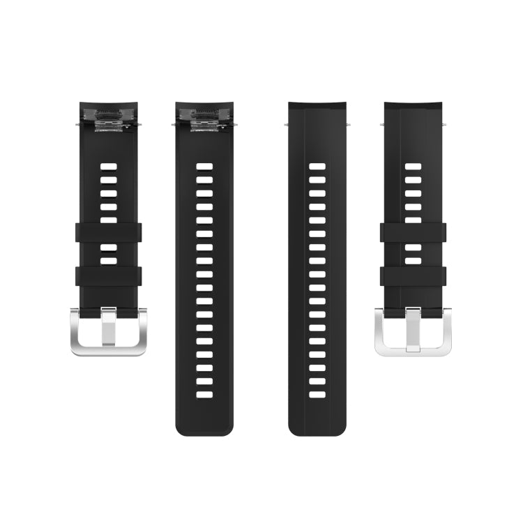 For Huawei Honor Watch GS Pro Silicone Watch Band, Size: One Size(Black)