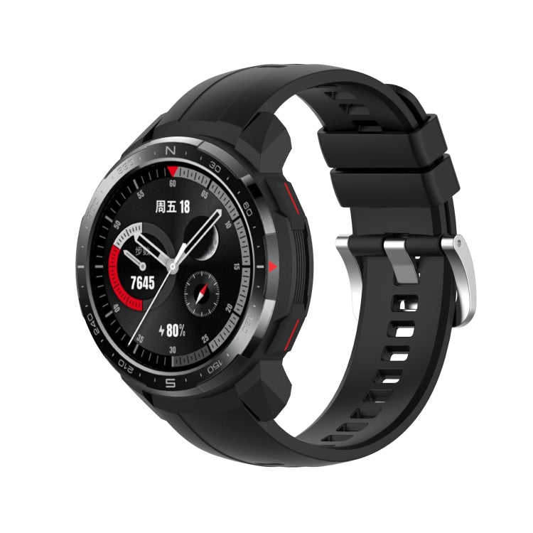 For Huawei Honor Watch GS Pro Silicone Watch Band, Size: One Size(Black)