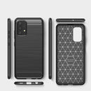 For Samsung Galaxy A32 4G Brushed Texture Carbon Fiber TPU Case(Black)