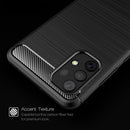 For Samsung Galaxy A32 4G Brushed Texture Carbon Fiber TPU Case(Navy Blue)