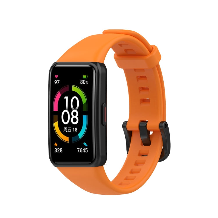 For Huawei Honor Band 6 TPU Watch Band, Size: One Size(Orange)