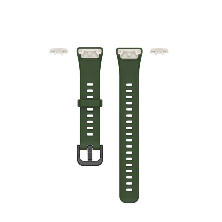 For Huawei Honor Band 6 TPU Watch Band, Size: One Size(Army Green)