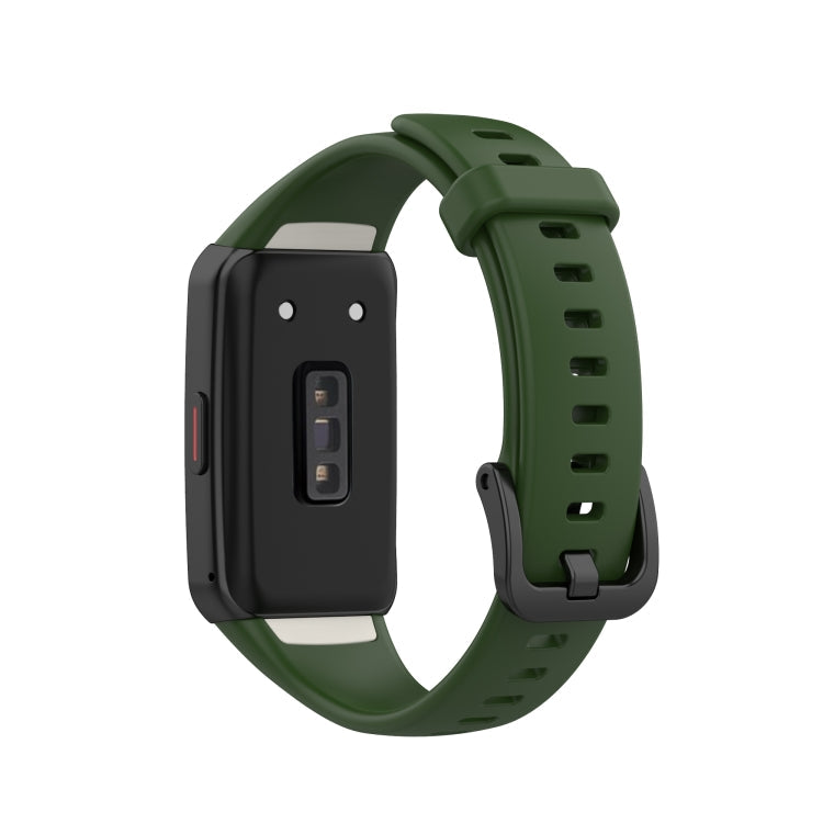 For Huawei Honor Band 6 TPU Watch Band, Size: One Size(Army Green)