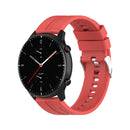 For Amazfit GTR 2e / GTR 2 22mm Silicone Watch Band with Silver Buckle(Red)