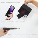 For Samsung Galaxy Z Fold2 5G Detachable Split Horizontal Flip Leather Case with Card Slots & Detachable Back Cover(Black)