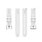 For Amazfit GTS 2e / GTS 2 20mm Silicone Watch Band with Silver Buckle(White)