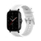 For Amazfit GTS 2e / GTS 2 20mm Silicone Watch Band with Silver Buckle(White)