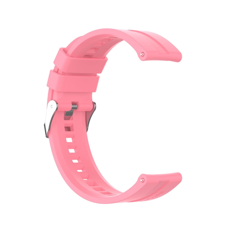 For Amazfit GTS 2e / GTS 2 20mm Silicone Watch Band with Silver Buckle(Pink)
