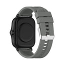 For Amazfit GTS 2e / GTS 2 20mm Silicone Watch Band with Silver Buckle(Grey)