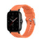 For Amazfit GTS 2e / GTS 2 20mm Silicone Watch Band with Silver Buckle(Vibrant Orange)
