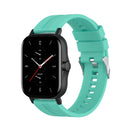 For Amazfit GTS 2e / GTS 2 20mm Silicone Watch Band with Silver Buckle(Aurora Blue)