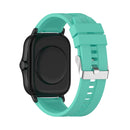 For Amazfit GTS 2e / GTS 2 20mm Silicone Watch Band with Silver Buckle(Aurora Blue)