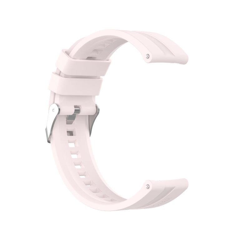 For Amazfit GTS 2e / GTS 2 20mm Silicone Watch Band with Silver Buckle(Sand Pink)