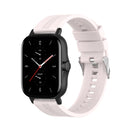 For Amazfit GTS 2e / GTS 2 20mm Silicone Watch Band with Silver Buckle(Sand Pink)