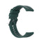 For Amazfit GTS 2e / GTS 2 20mm Silicone Watch Band with Silver Buckle(Dark Green)