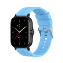 For Amazfit GTS 2e / GTS 2 20mm Silicone Watch Band with Silver Buckle(Sky Blue)
