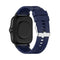 For Amazfit GTS 2e / GTS 2 20mm Silicone Watch Band with Silver Buckle(Midnight Blue)
