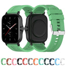 For Amazfit GTS 2e / GTS 2 20mm Silicone Watch Band with Silver Buckle(Pink)