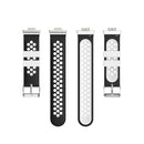 For Huawei Watch Fit 18mm Clasp Style Silicone Two-color Watch Band(Black+White)