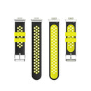 For Huawei Watch Fit 18mm Clasp Style Silicone Two-color Watch Band(Black+Yellow)