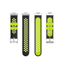For Huawei Watch Fit 18mm Clasp Style Silicone Two-color Watch Band(Black+Green)