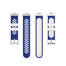 For Huawei Watch Fit 18mm Clasp Style Silicone Two-color Watch Band(Blue+White)