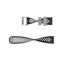 For Huawei Watch Fit 18mm Clasp Style Silicone Two-color Watch Band(Grey+White)