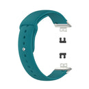 For Huawei Watch Fit 18mm Back Buckle Style Silicone Solid Color Watch Band(Green)