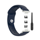 For Huawei Watch Fit 18mm Back Buckle Style Silicone Solid Color Watch Band(Navy Blue)