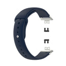 For Huawei Watch Fit 18mm Back Buckle Style Silicone Solid Color Watch Band(Navy Blue)