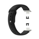 For Huawei Watch Fit 18mm Back Buckle Style Silicone Solid Color Watch Band(Black)