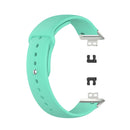 For Huawei Watch Fit 18mm Back Buckle Style Silicone Solid Color Watch Band(Lake Blue)