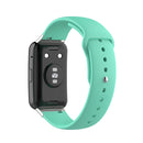 For Huawei Watch Fit 18mm Back Buckle Style Silicone Solid Color Watch Band(Lake Blue)