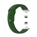 For Huawei Watch Fit 18mm Back Buckle Style Silicone Solid Color Watch Band(Army Green)