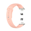 For Huawei Watch Fit 18mm Back Buckle Style Silicone Solid Color Watch Band(Light Pink)