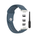 For Huawei Watch Fit 18mm Back Buckle Style Silicone Solid Color Watch Band(Rock Cyan)