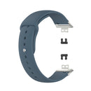 For Huawei Watch Fit 18mm Back Buckle Style Silicone Solid Color Watch Band(Rock Cyan)