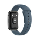 For Huawei Watch Fit 18mm Back Buckle Style Silicone Solid Color Watch Band(Rock Cyan)