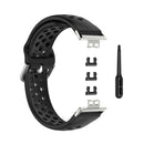 For Huawei Watch Fit 18mm Sport Style Silicone Solid Color Watch Band(Black)