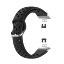 For Huawei Watch Fit 18mm Sport Style Silicone Solid Color Watch Band(Black)