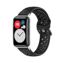 For Huawei Watch Fit 18mm Sport Style Silicone Solid Color Watch Band(Black)