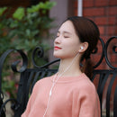 REMAX RM-588 In-Ear Stereo Sleep Earphone with Wire Control & MIC & Support Hands-free(White)